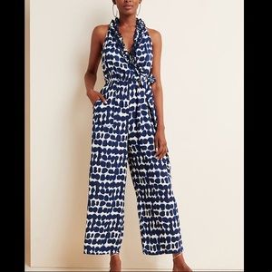 Anthropologie ruffle detailed tie dye jumpsuit